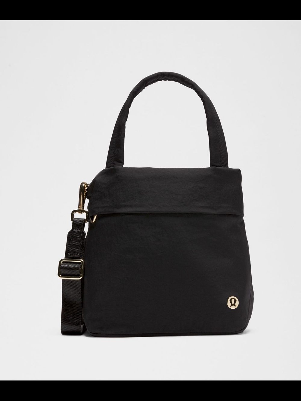 lululemon Black On My Level Small Tote with Gold Hardware